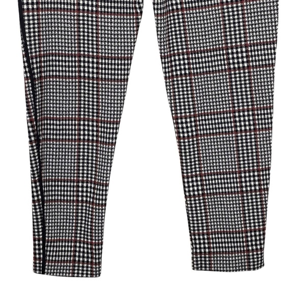By Anthropologie Pull On Pants Womens XS Houndstooth Plaid Jogger Dark Academia - Picture 8 of 10
